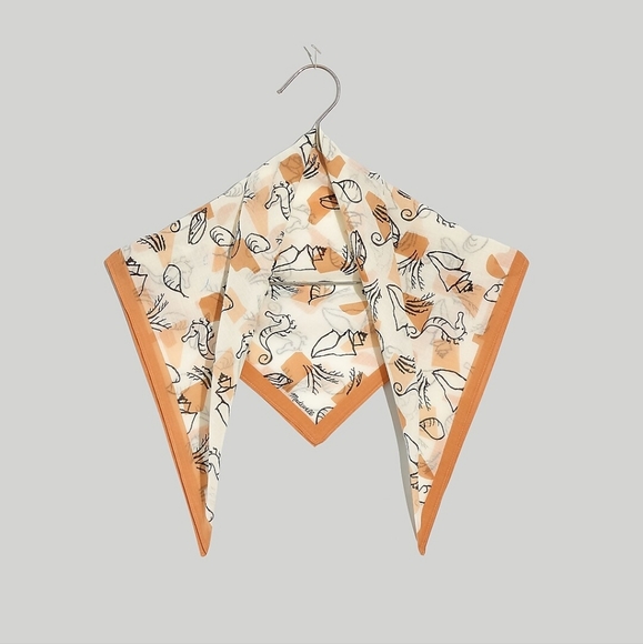 Nwt! Madewell organic cotton bandana dried peach - Picture 1 of 6